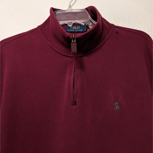 POLO Ralph Lauren Quarter Zip Cotton Knit Shirt Sweater XL - Picture 3 of 11
